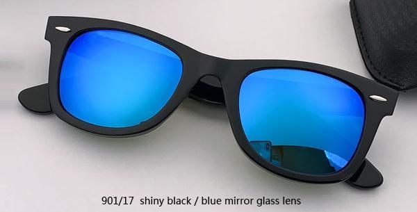 901/17 Shiny Black/ice Blue Mirror Lens