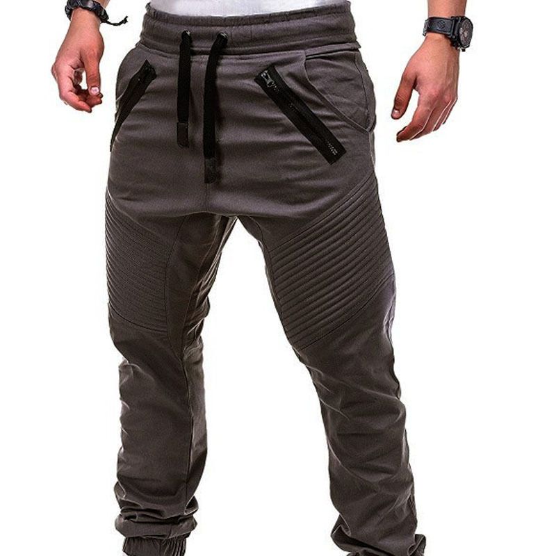 Pantalones De Moda De Los Hombres De Bolsillo De La Cremalle Pantalones De Moda De Los Hombres De Bolsillo De La Cremalle