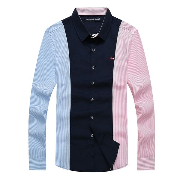 Compra Patchwork Casual Manga Larga Harmont Blaine Shirt Slim Fit Eden  Masculino Social Business Park Vestido Marca Hombres Ropa C1212 Barato |  Entrega Rápida Y Calidad | Es.Dhgate