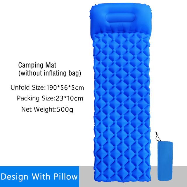 Sky Blue Camping Pad-One Seat