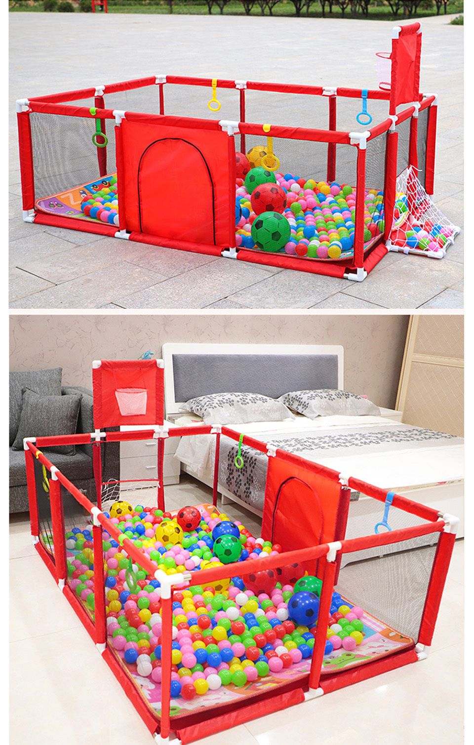 Imbaby Playpen Pour Bebe Piscine Avec Balles Enfants Play Park Maisons Pour Enfants Plastique Baby Playground Football De Basketball Interieur Lj0819 Du 138 34 Dhgate French