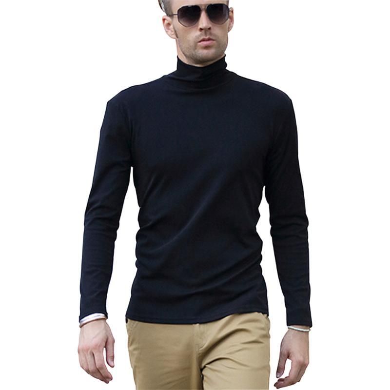 thin black turtleneck