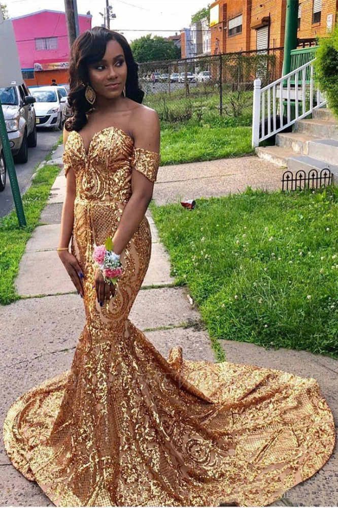 prom dresses 2022 gold