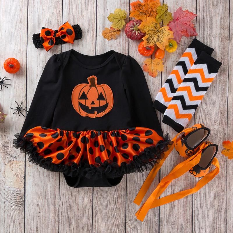 Baby Girl Long Sleeve Jumpsuit USA Flag Pumpkin Halloween Baby Clothes Baby Girl Long Sleeve Jumpsuit USA Flag Pumpkin Halloween Baby Clothes