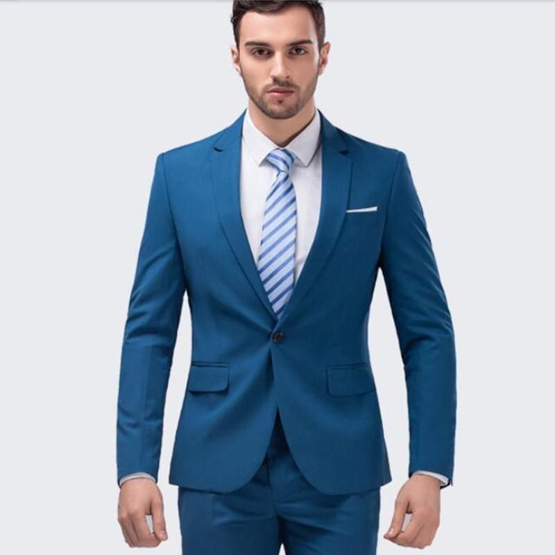 Compra Trajes Para Hombre Blazers Hecho A Medida Turquesa Boda Novio TUXEDO  Negocio Formal Partido Traje Hombres Chaqueta + Pantalones W329 Barato |  Entrega Rápida Y Calidad | DHgate Spain \u0026 Mexico