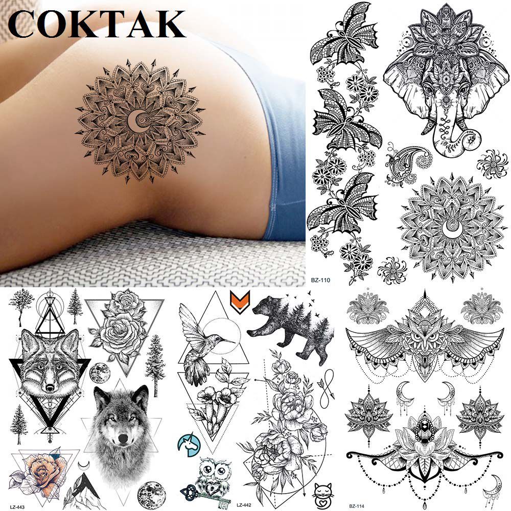 PerfectionsSexy Hip Women Mandala Flower Bohemia Temporary Tattoos Fake Butterfly Black Henna Floral Tattoo Sticker Girls India Lace Tatoos PerfectionsSexy Hip Women Mandala Flower Bohemia Temporary Tattoos Fake Butterfly Black Henna Floral Tattoo Sticker Girls India Lace Tatoos
