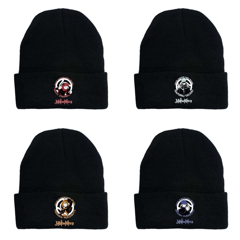 Autumn Winter Anime Knitted Hat Jujutsu 