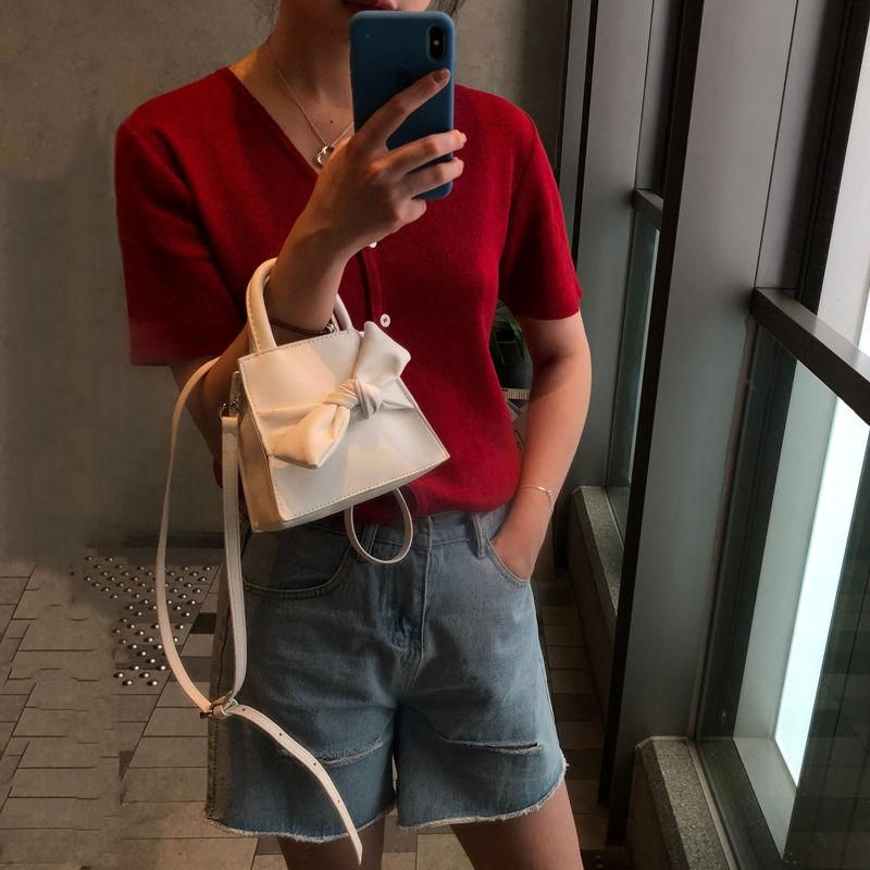 Bolso bandolera tejido para mujer bandolera de hombro pequeña cartera de  mano bolso cuadrado A-be Jormftte WRHS-238-1 | Walmart en línea