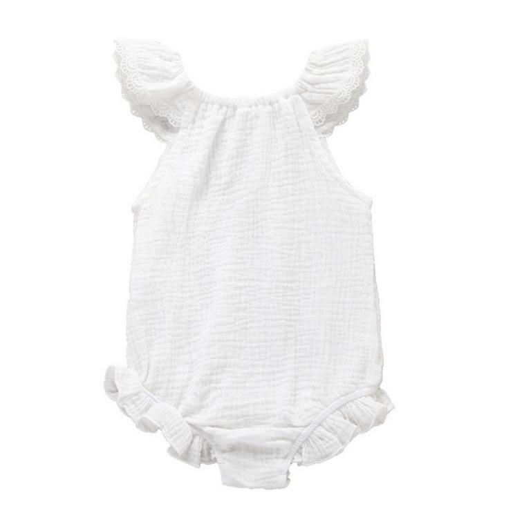 #3 Lace Flying Sleeve Girls Romper