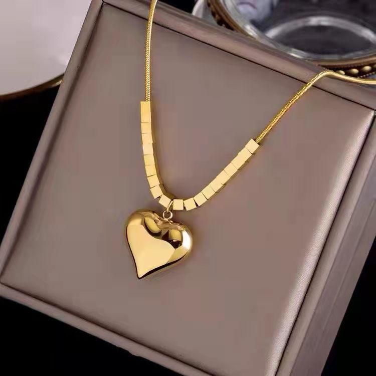 Pendant Necklaces Fashion Necklace Box Titanium Steel Women's Gold Hip-hop Clavicle Sweater Chain For Women 2023_voghion.com