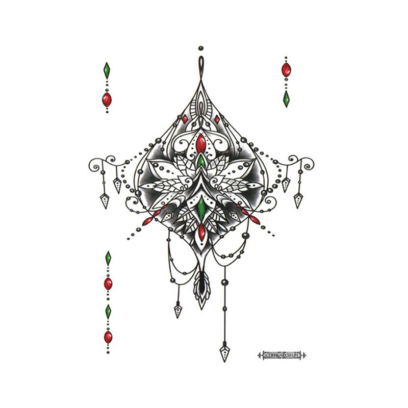1 pcs Under Boob Sternum Temporary Tattoo with Unalone, Spiritual Symbols,Loutus Pattern Body Art Sexy 1 pcs Under Boob Sternum Temporary Tattoo with Unalone, Spiritual Symbols,Loutus Pattern Body Art Sexy