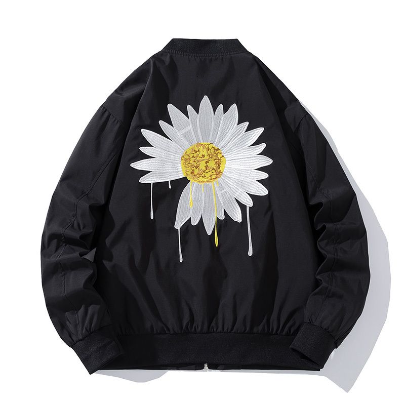 New Women Ladies 3/4 Sleeve Grey Floral Print Bomber Jacket Streetwear New Women Ladies 3/4 Sleeve Grey Floral Print Bomber Jacket Streetwear