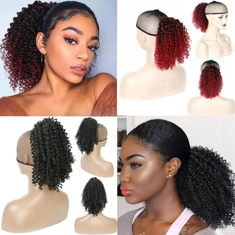 Synthetic Wigs Beiyufei Afro Kinky Curly Puff Drawstring Ponytail Short 10 Synthetic Wigs Beiyufei Afro Kinky Curly Puff Drawstring Ponytail Short 10