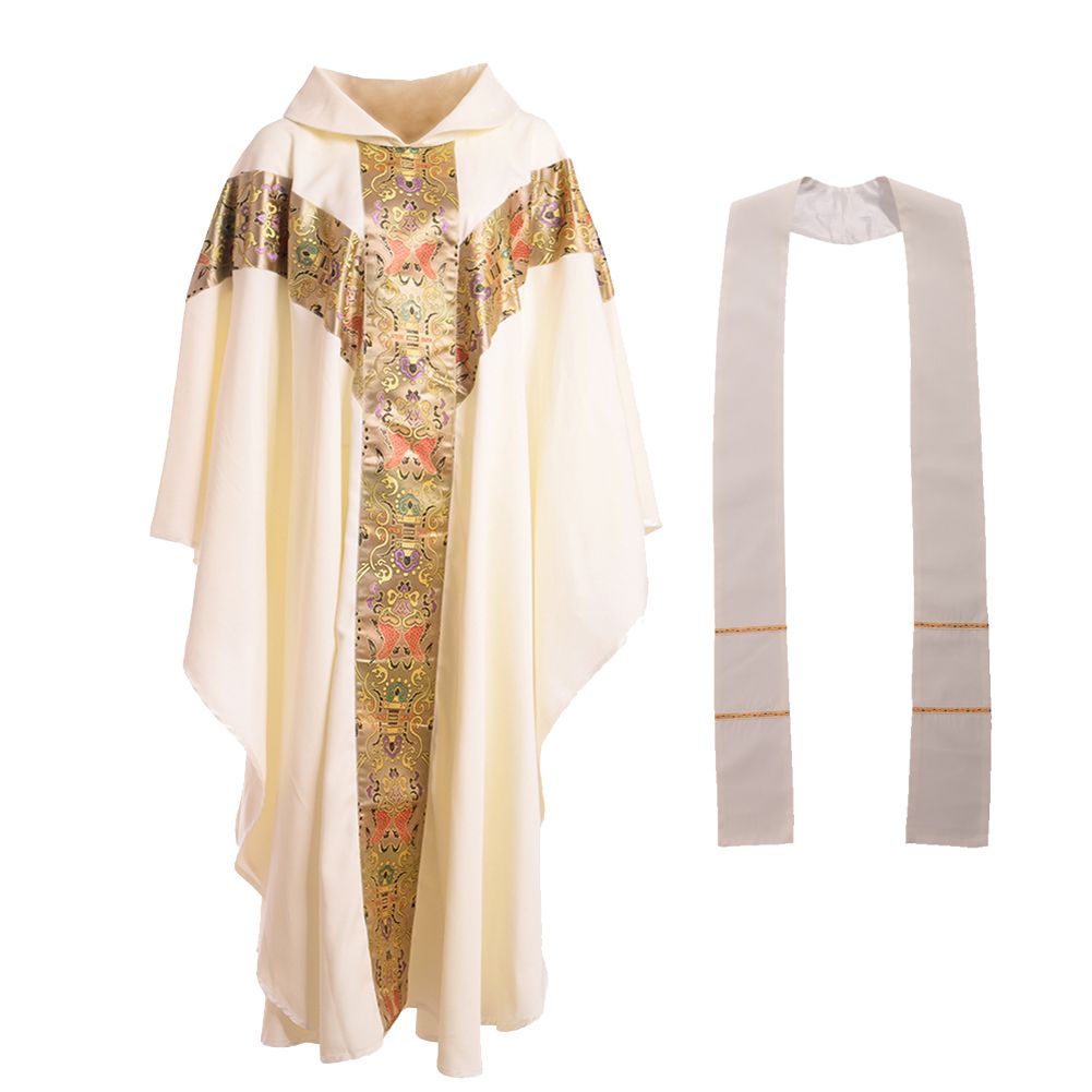 Priest Costumes Holy Church Vestments Clergy Chasuble Catholic Apparel Robe  Set Cross Embroidered Stole Workship White/Purple/Red/Green From  Superstarsupplier123, $ 