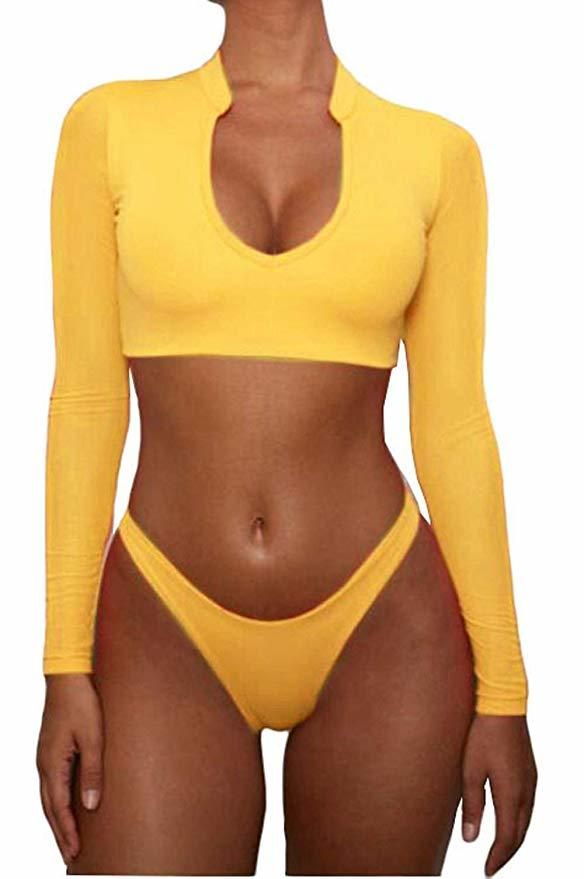 노란색 수영복