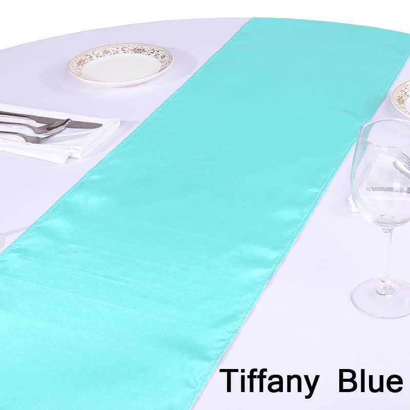 Runners de table bleu-satin Tiffany-30x275C