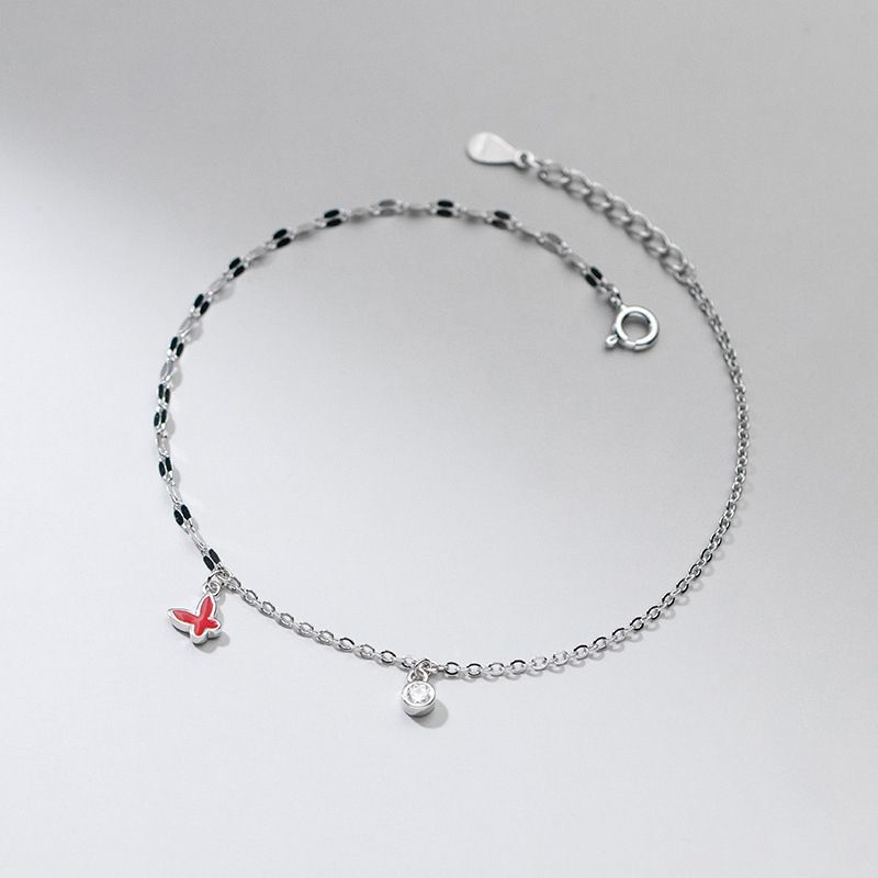 Butterfly Anklet-925 sterling silver