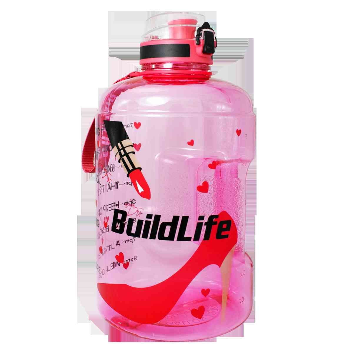 Reusable Glass Water Bottle High Quality 450ml with Lid Hello Master Graphic