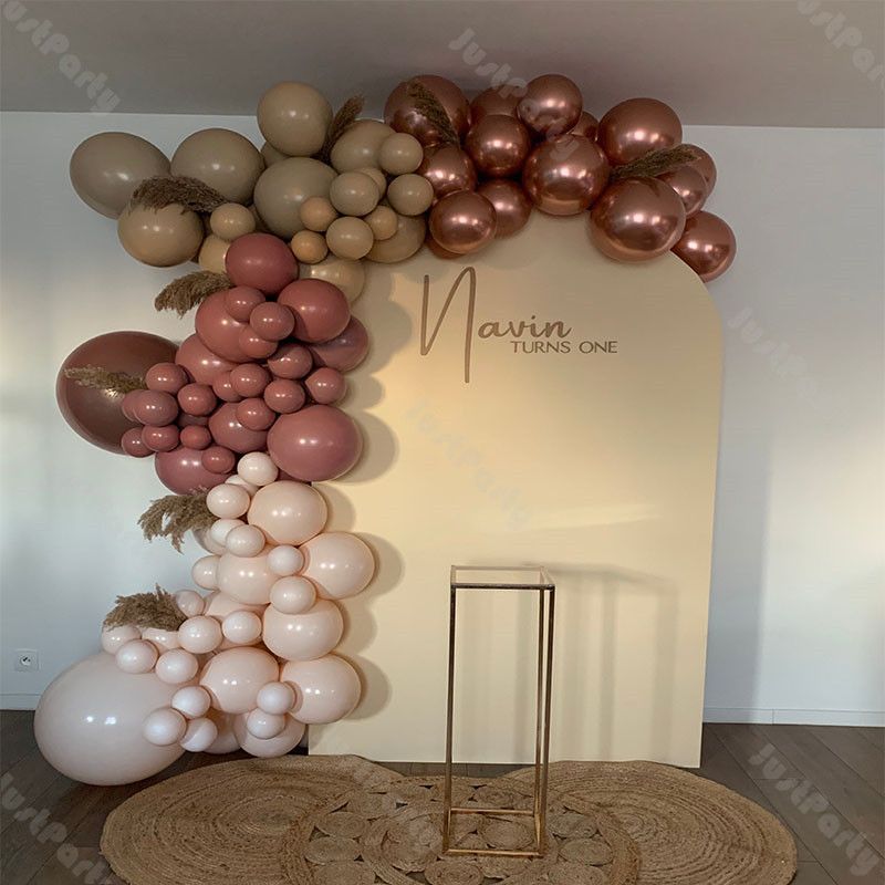 Doubled Dusty Pink Balloon Garland DIY 