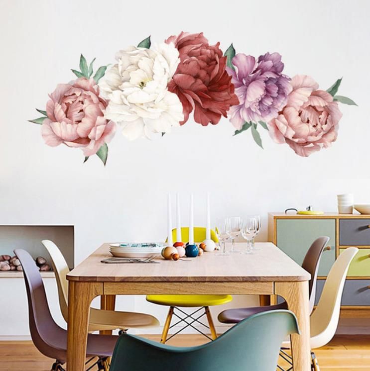 #7 Peony Rose Flowers Wall Stickers