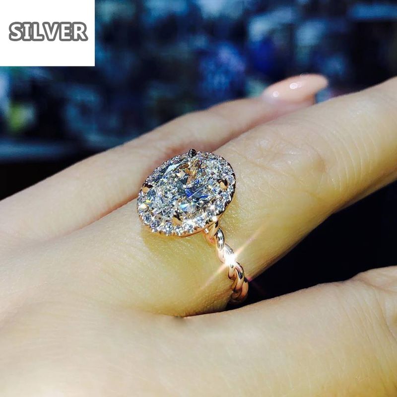 Boho Anillo De Circonio De Cristal Grande Femenino 925 De De Boho Anillo De Circonio De Cristal Grande Femenino 925 De De