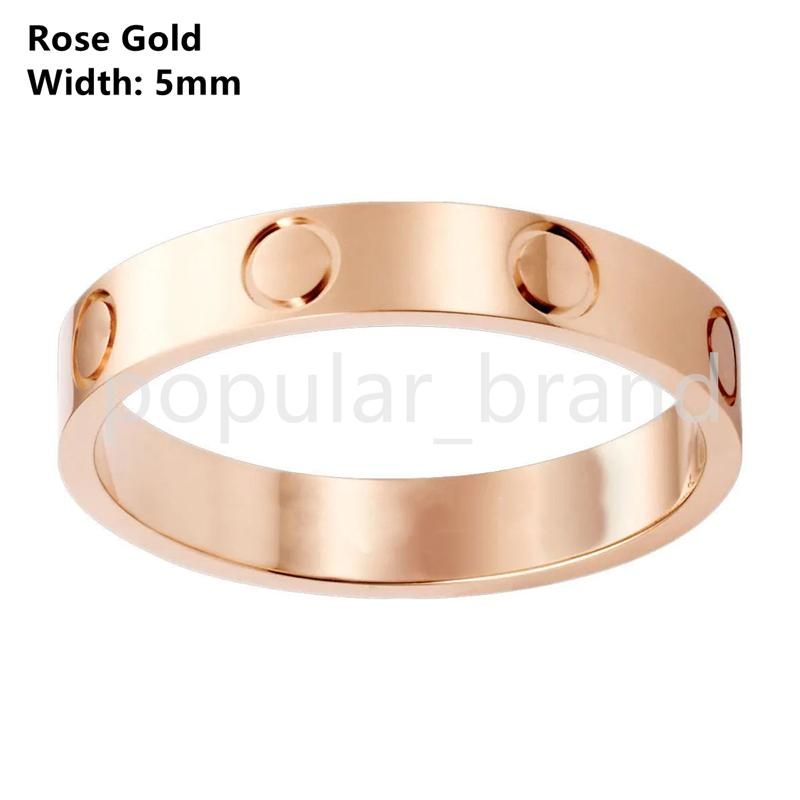 5mm Rose Gold sin diamante