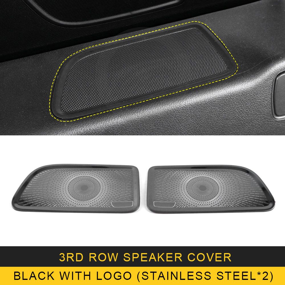 3rd Row Speaker Cover-Black With Logo