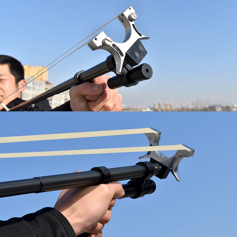 Details about   Straight High Precision Telescopic High Power  Laser Hunting Catapult Slingshot 