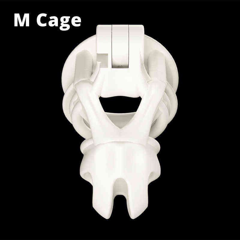 White m Cage-with 4 Sizes Rings