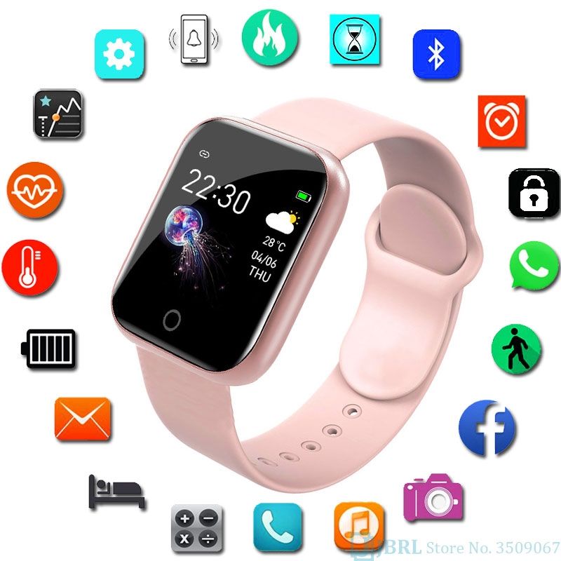 Nuevo reloj inteligente Mujer para Android iOS Electronics Smart Clock Fitness Silicone Strap