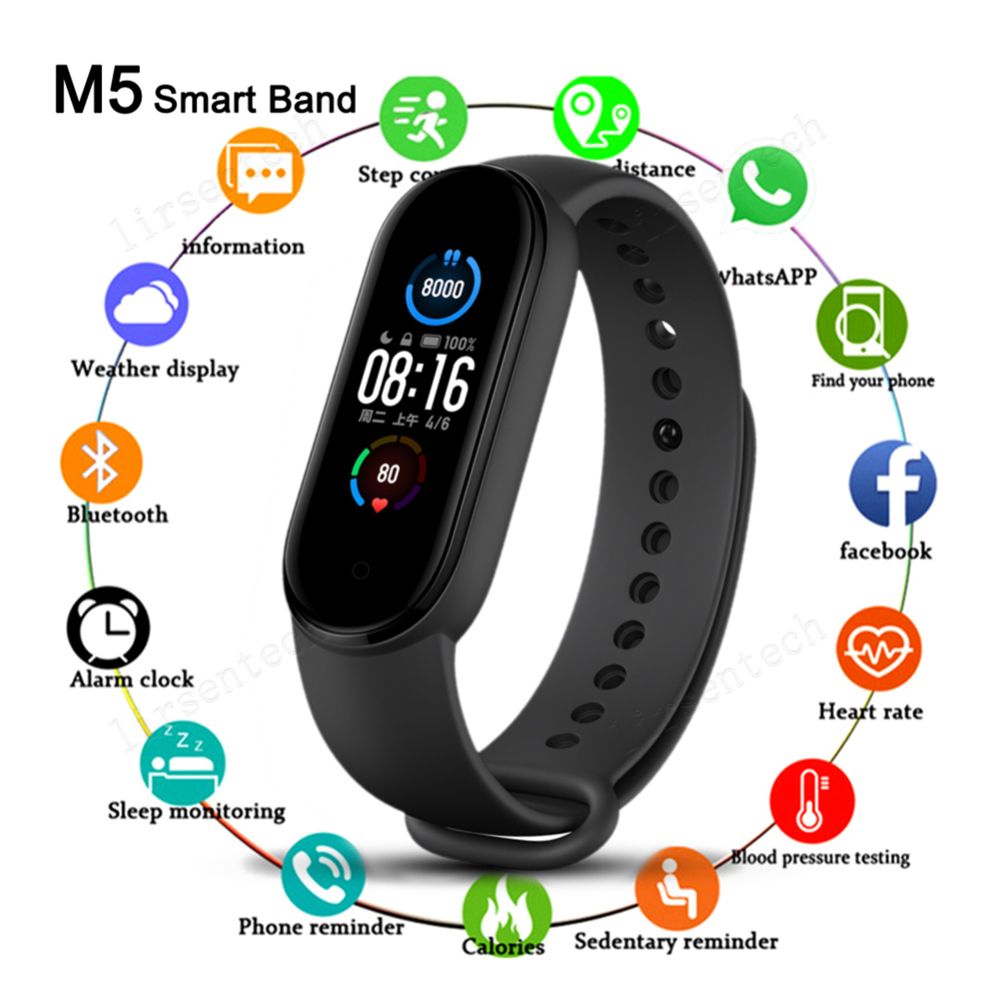 Suministro Al Por Mayor M5 Pantalla Colorida Smart Band Fitness Tracker  Watch Pulsera Deportiva Pulsera Cardíaca Presión Arterial Monitor De Banda  Inteligente Monitor De Salud De Lirsentech, 5,83 € | Es.DHgate.Com