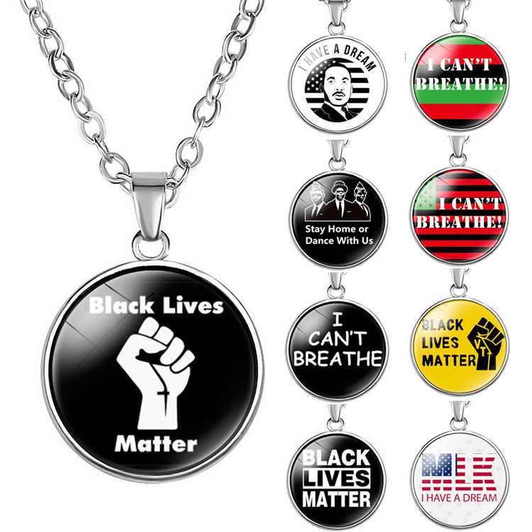 9 style I can't breathe pendant necklace Chain Black Lives Matter Man Women Charm jewelry fashion Necklace Wholesale JJ497