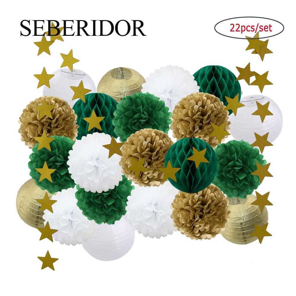 Conjunto verde escuro ouro