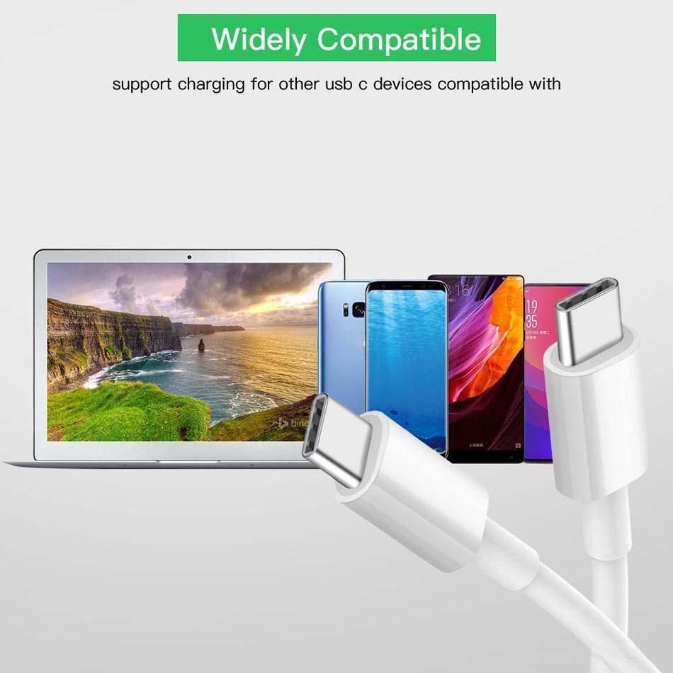 Dual Type C To Type C USB Cable PD Fast Charging Cables For Samsung S21 S20  Note 10 Huawei P30 Xiaomi LG Charger Cord Usb C Usb C From Lboss, $1.41
