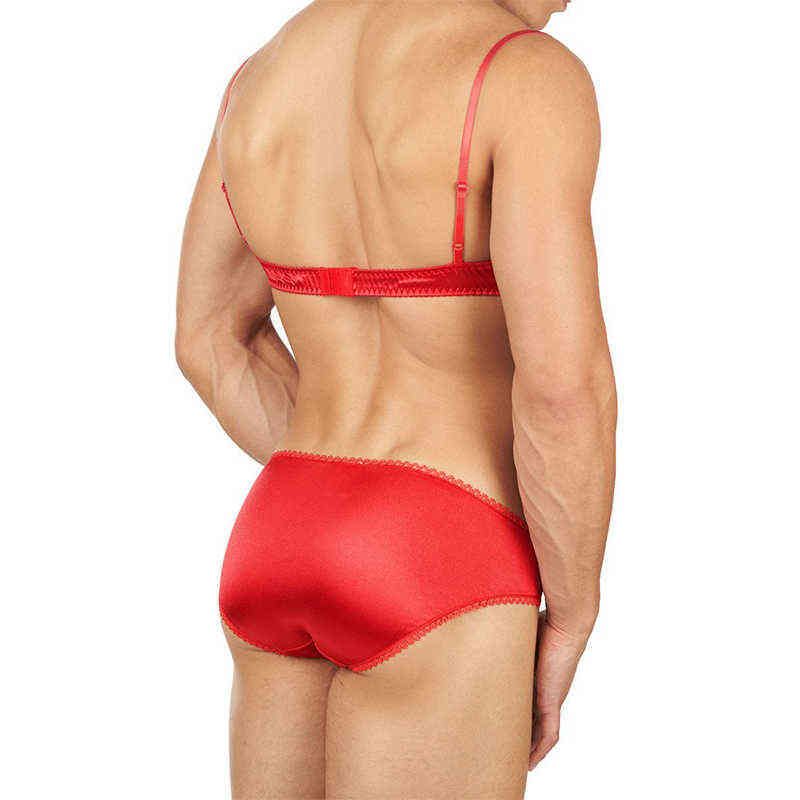 Sissy Bra Panties Male Sexy Lingerie Fetish Exotic Gay Ropa para hombre Bikini Skets