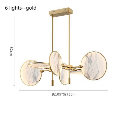 6 lights gold