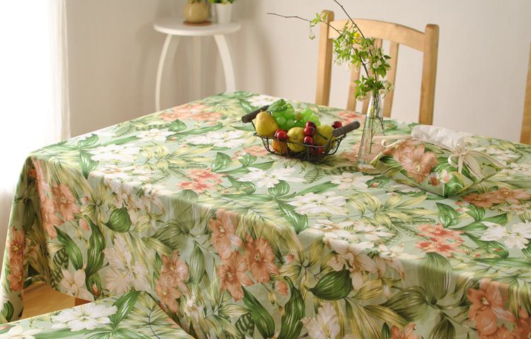 Details about   Thick Cotton Table Cloth Fresh Leaf Flower Fashion Hotel Drape Table Cover Roll 