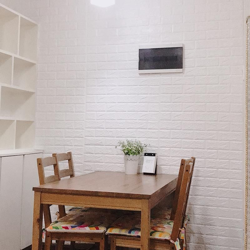 Wallpapers 5Pcs Brick Wall Panels Stick Wallpaper Faux Stone Textured 3D Foam Tiles White For Living Room Bedroom Decor DIY Wallpapers 5Pcs Brick Wall Panels Stick Wallpaper Faux Stone Textured 3D Foam Tiles White For Living Room Bedroom Decor DIY