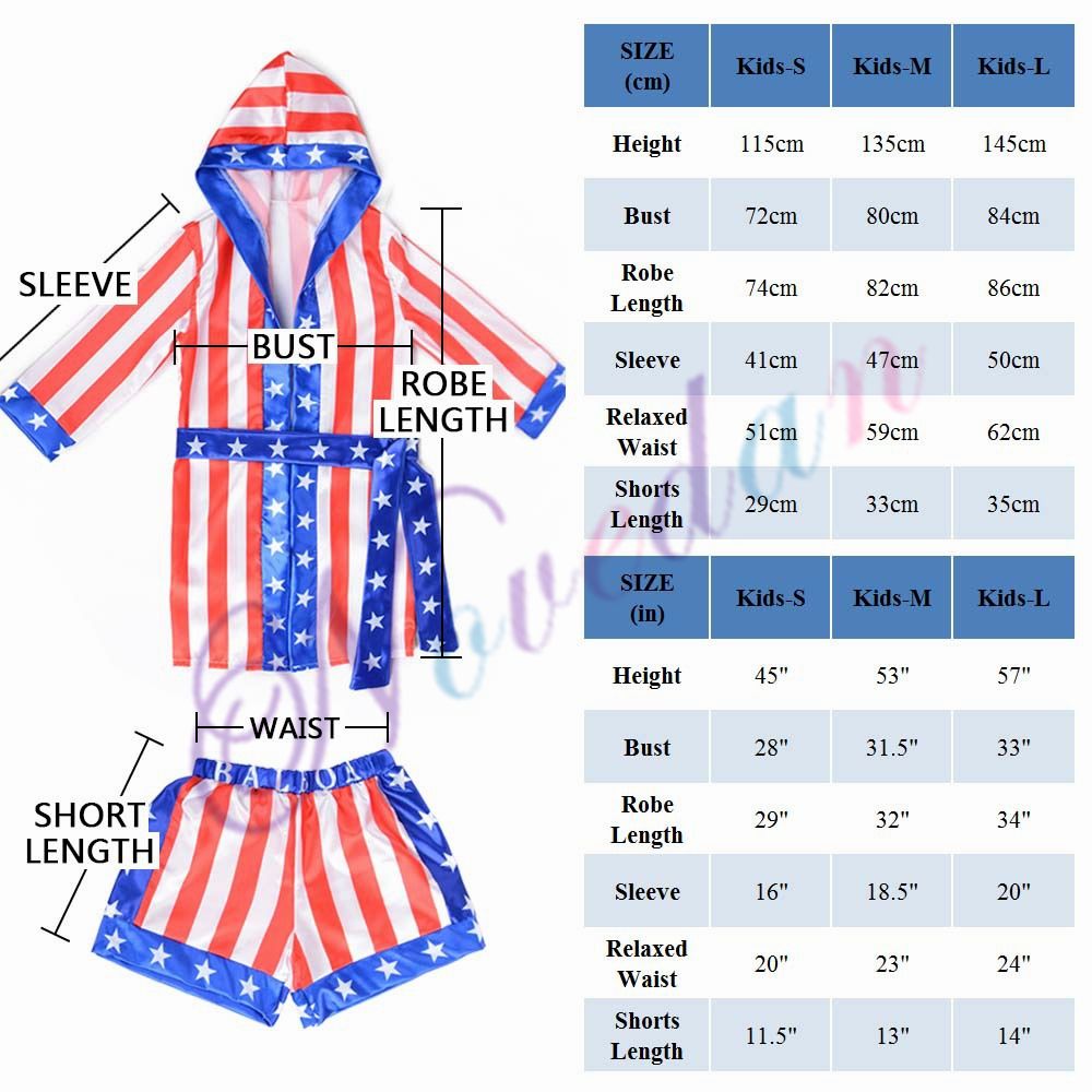 Acquistare Rocky Balboa Apollo Movie Boxing American Bandiera Costumi  Cosplay Bambini Accappatoio Pantaloncini Accappatoio Caschio Costume Boxing  Set Formazione Outfit Economico | Consegna Veloce E Qualità | It.Dhgate