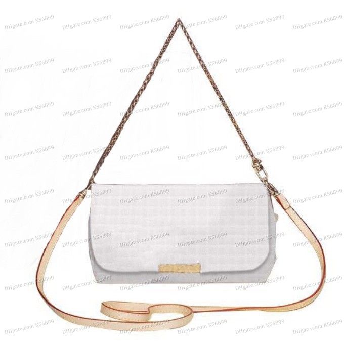 Chain bag White grid L12 25CM