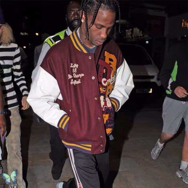 TRAVIS SCOTT Baseball Jacket Fur 