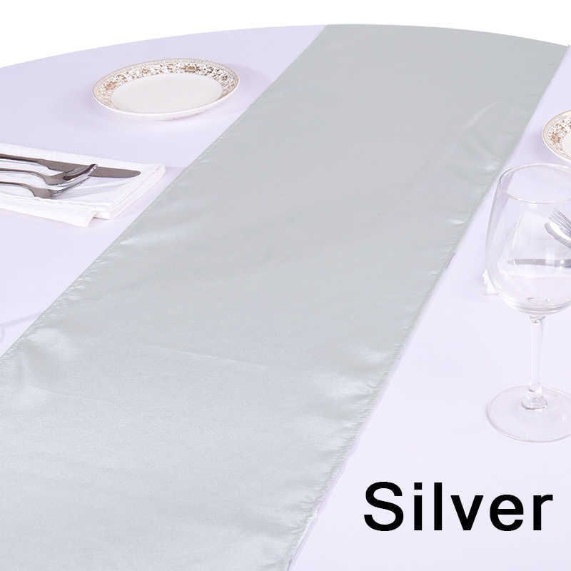 Silver-Satin Table Runners-30x275cm