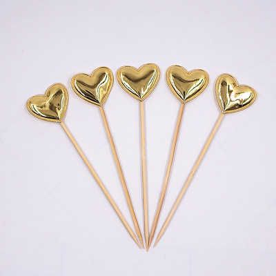 Gold Heart-50pcs a Lot