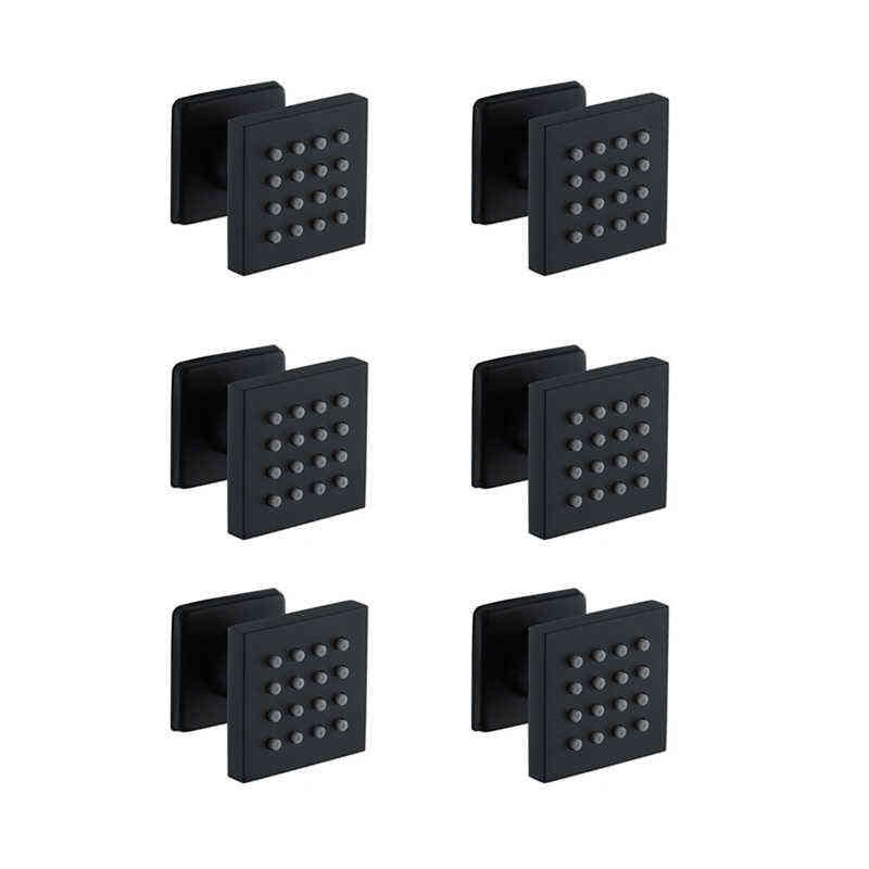 6 Pcs Square Black