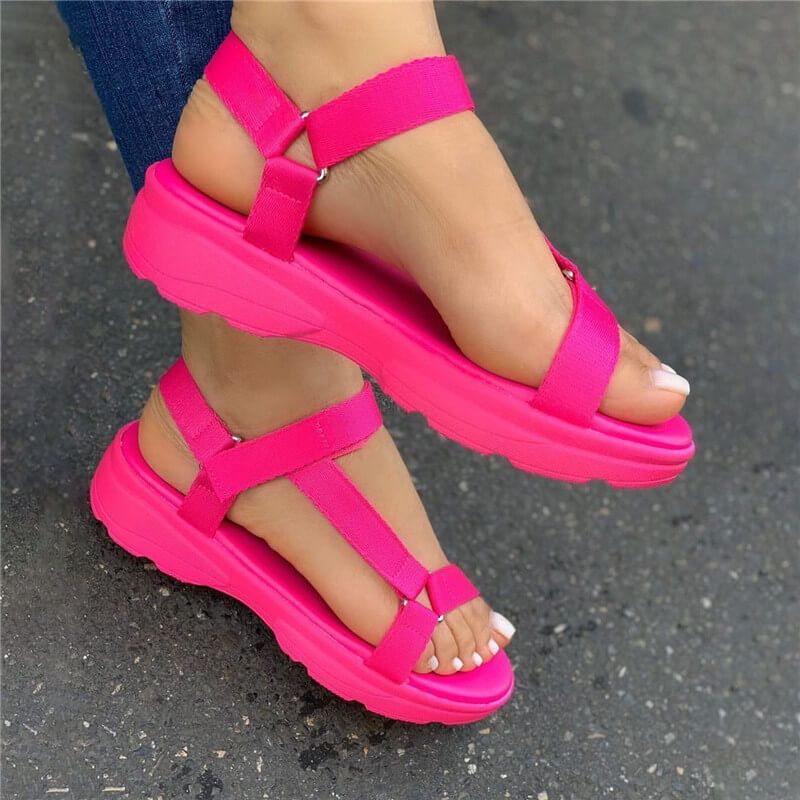 Gezag bus voetstuk Dames Sandalen 2020 Zomer Schoenen Dames Foam Platform Sandalen Gesp Strand Strand Sandaal voor Vrouw Flat Gezag bus voetstuk Dames Sandalen 2020 Zomer Schoenen Dames Foam Platform Sandalen Gesp Strand Strand Sandaal voor Vrouw Flat