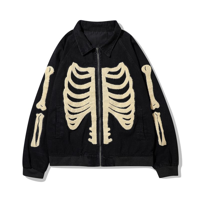 skeleton baseball jacket