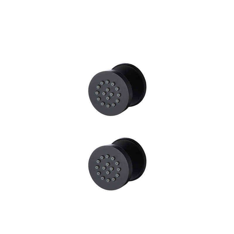 2 Pcs Round Black