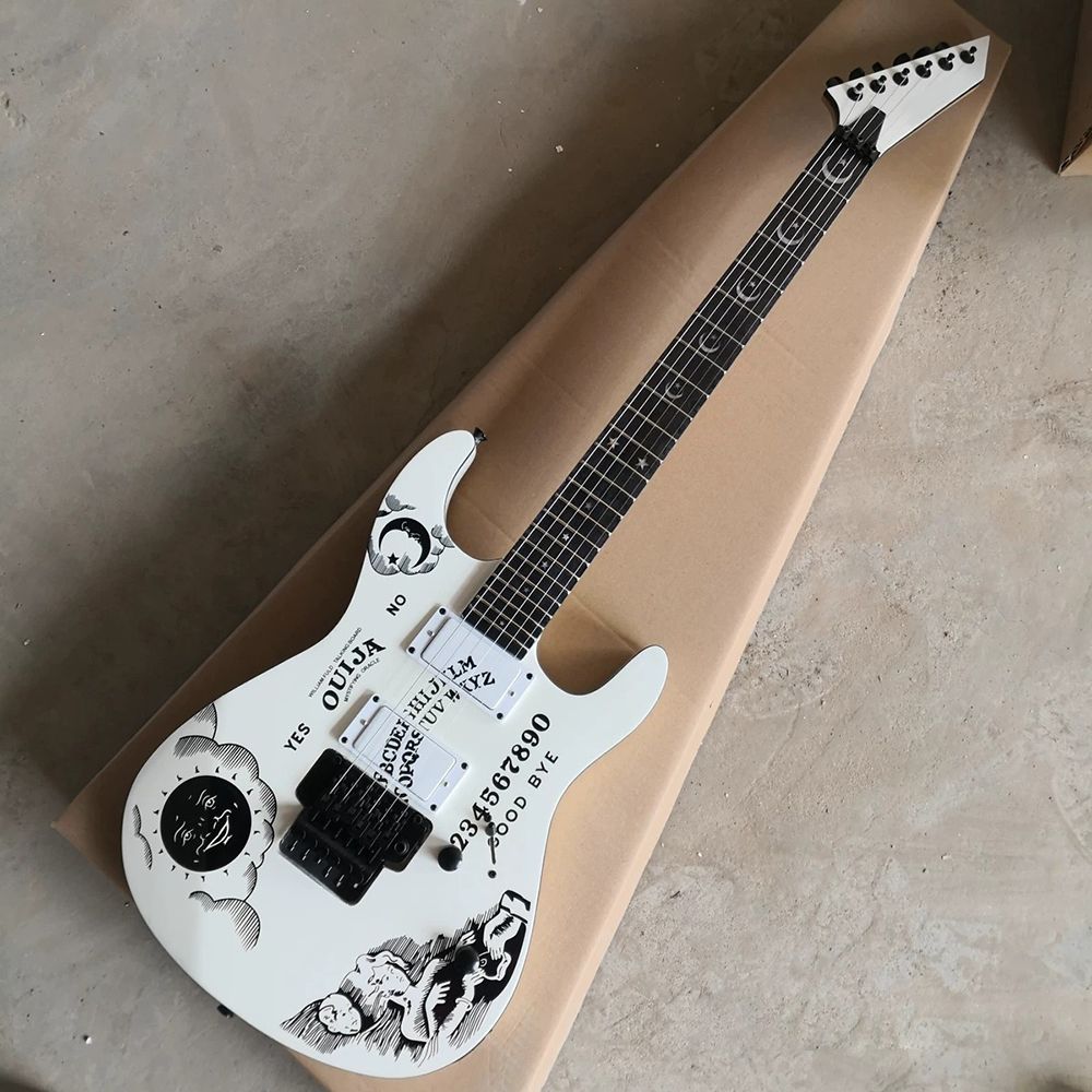 Compra Nueva Llegada 6 Cuerdas Blanco Luna Goddess Guitarra Eléctrica Con  Floyd Rose, Frebiteboard De Polood Barato | Entrega Rápida Y Calidad |  Es.Dhgate