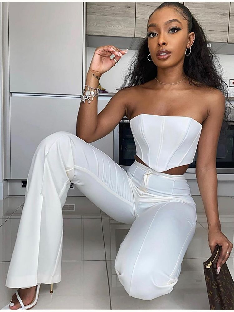 NewAsia Strapless Boned Corset Crop Top 