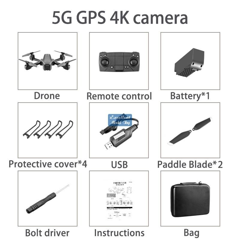 Caméra double 5G 4K + position GPS + sac